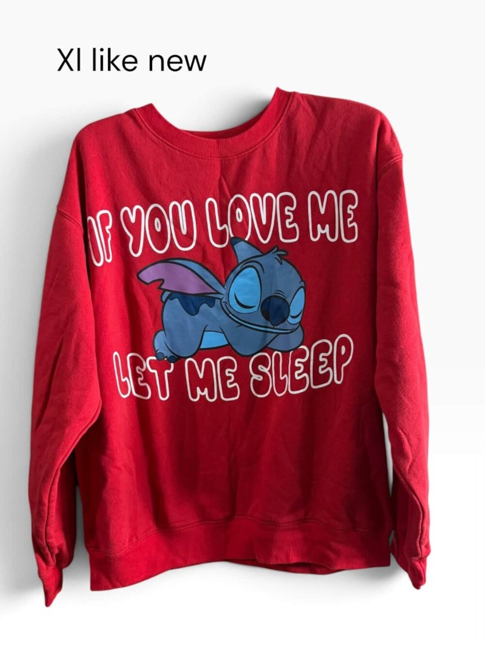 XL stitch let me sleep sweat shirt